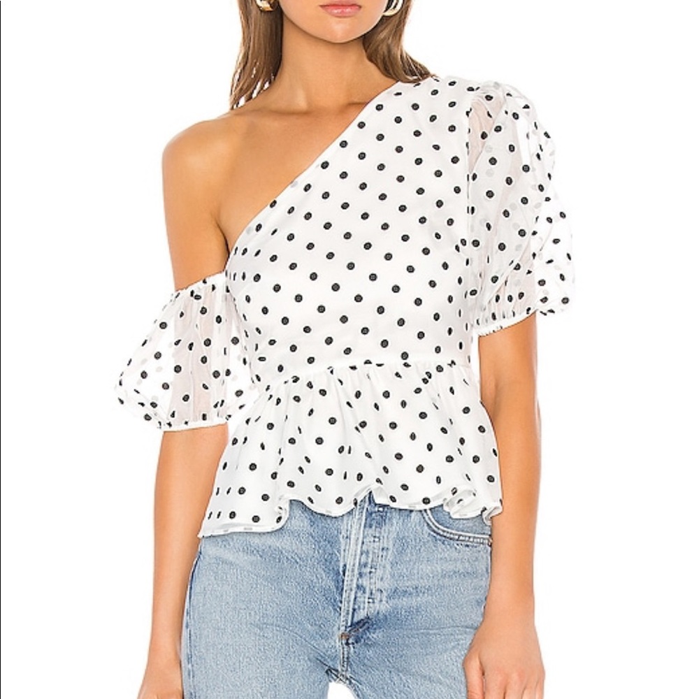 Polka dot One shoulder top
